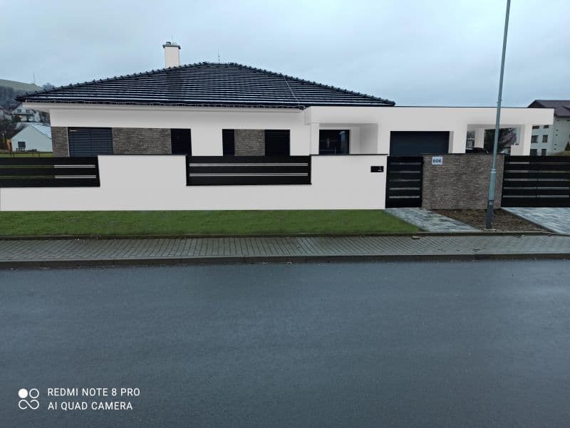 Návrh fasády rodinného domu - varianta 1