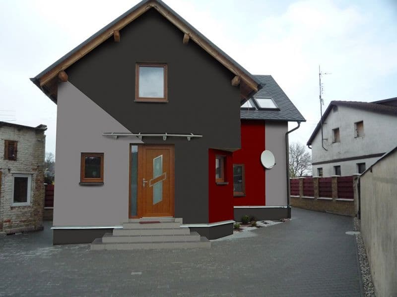 Moderní návrh fasády - varianta 4