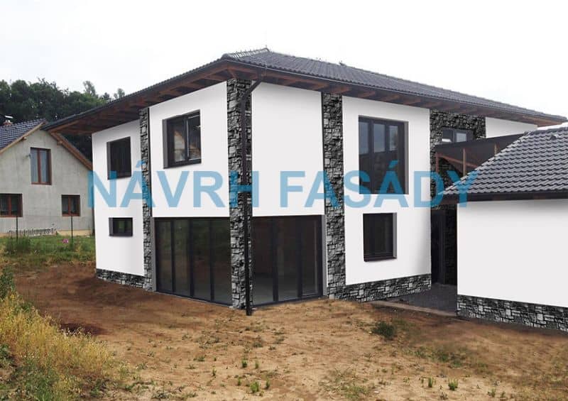 Návrh - zezadu s terasou