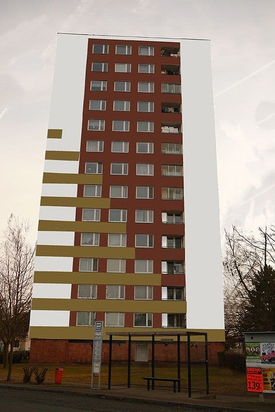 Návrh revitalizace fasády - varianta 6