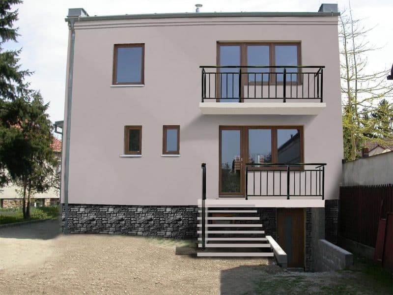 Návrh fasády rodinného domu - varianta 2