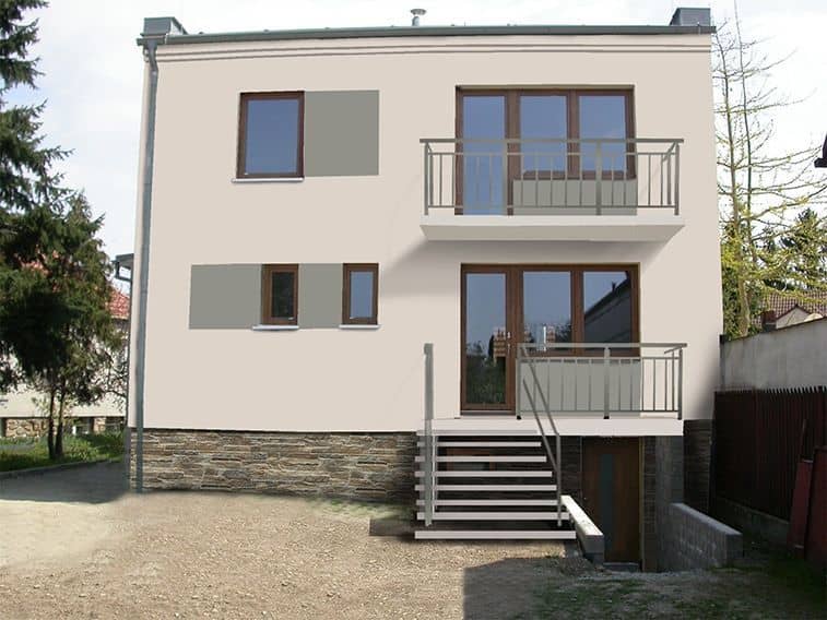 Návrh fasády rodinného domu - varianta 5