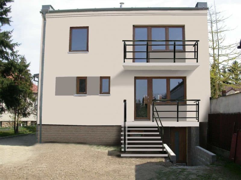 Návrh fasády rodinného domu - varianta 6