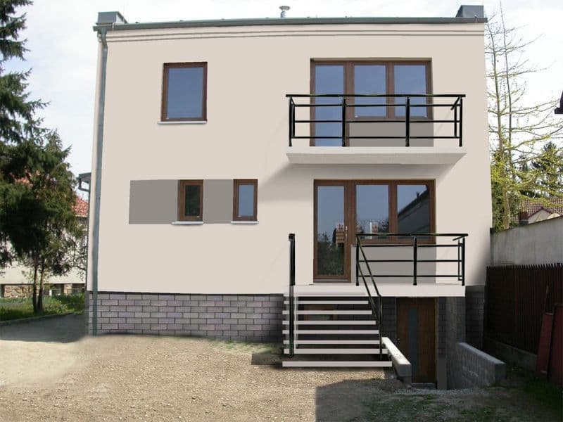 Návrh fasády rodinného domu - varianta 8