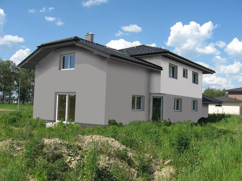 Návrh fasády rodinného domu - varianta 6